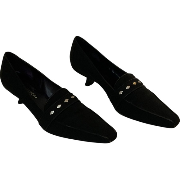 Donald Pliner Italian Black Kitten Heels Size 8.5 - Picture 11 of 12